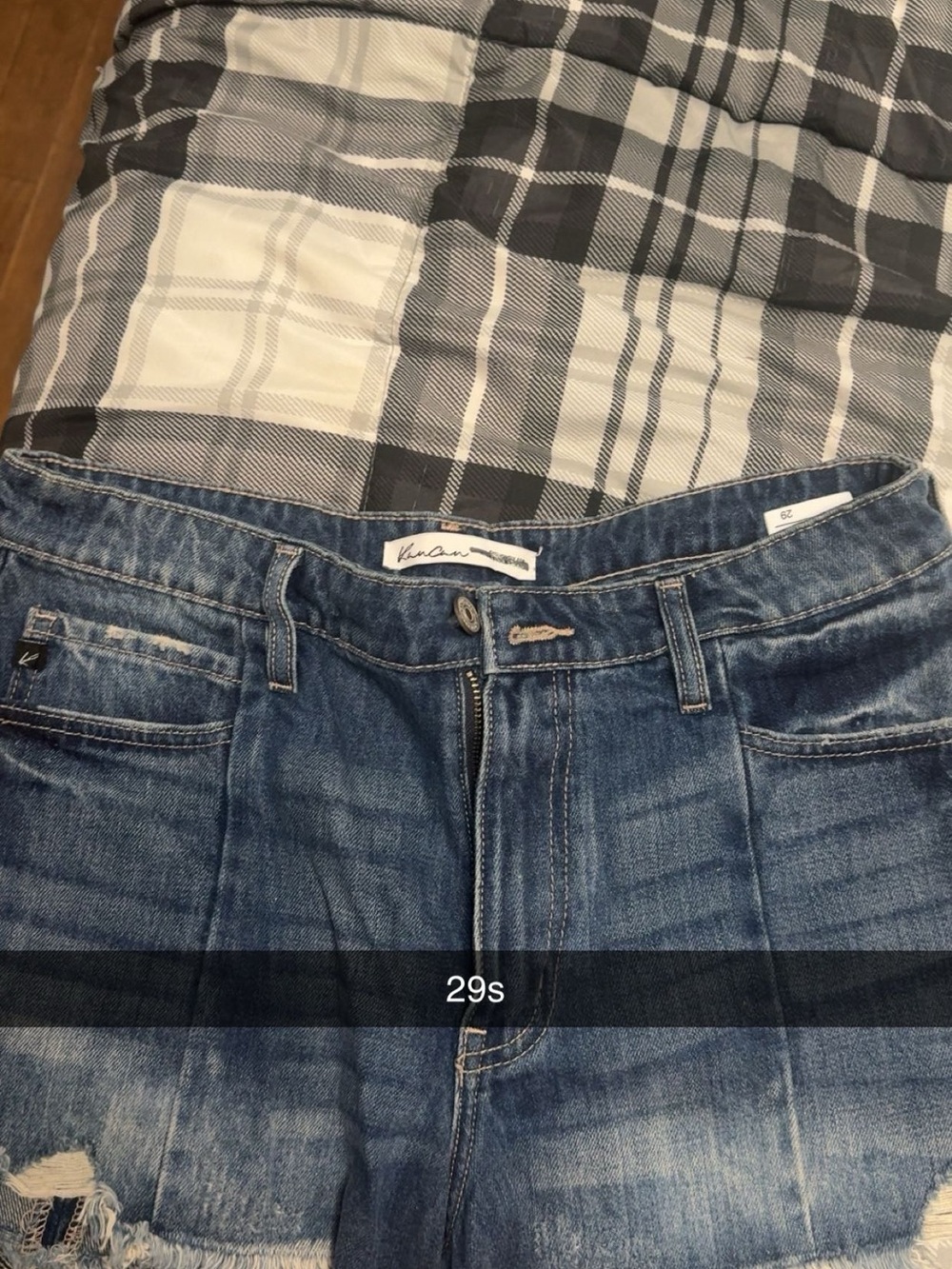 Kensington Blue Distressed Denim Shorts